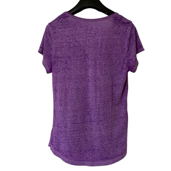 Rocker Girl All Access Women’s Purple Semi Sheer Bony Finger Peace Sign Shirt - Picture 2 of 9